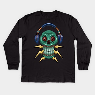 Skull of music Kids Long Sleeve T-Shirt